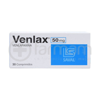 Venlax Comprimidos 50 mg 30 Venlax Comprimidos 50 mg 30