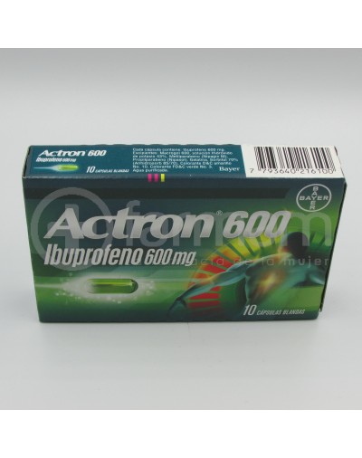 Actron Capsulas Blandas Ibuprofeno 600 mg X 10 Unidades