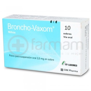 Broncho-Vaxom Pediatrico Sobres 10 Polvo Para Suspension 3,5 En Sobre
