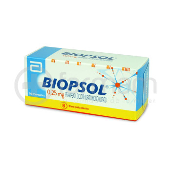 Biopsol Comprimidos 0,25 mg 30 . Biopsol Comprimidos 0,25 mg 30 .