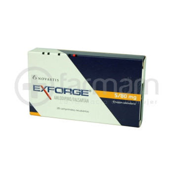Exforge 5/80 mg Envase Calendario Comprimidos Recubiertos 28