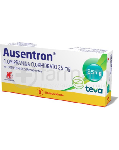 Ausentron Comprimidos 25 mg 30 Ausentron Comprimidos 25 mg 30