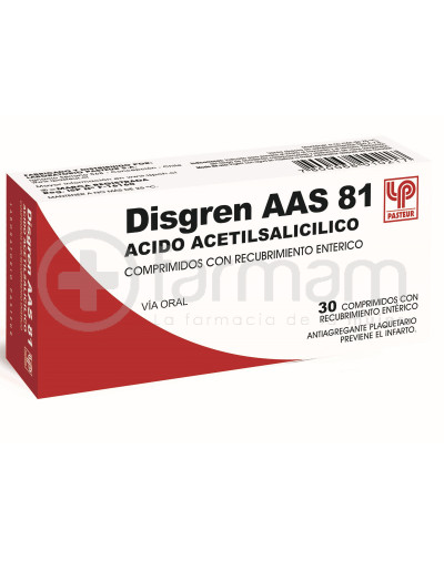 Disgren Aas81 Comprimidos Con Recubrimiento Enterico 81mg X30 Disgren Aas81 Comprimidos Con Recubrimiento Enterico 81mg X30