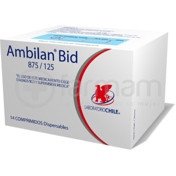 Ambilan Bid 875/125 mg Comprimidos Dispersables 14