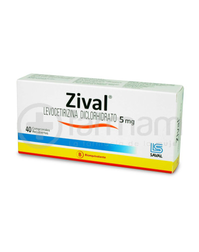 Zival Comprimidos Recubiertos 5mg. 40