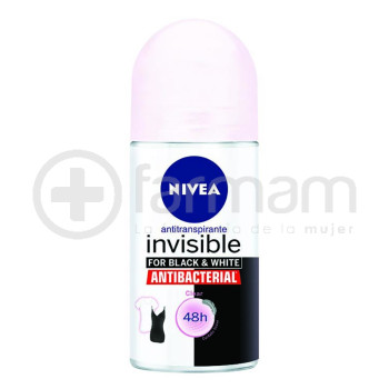 Nivea Desodorante Rollon Invisible Black & White Antitranspirant 48 H Clear 50ml
