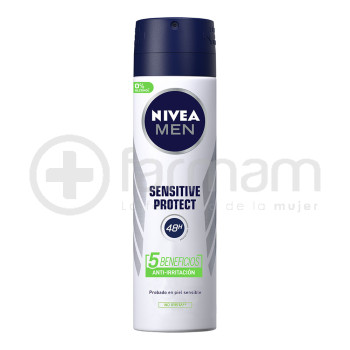 Nivea For Men Desodoran.Spray Ap.Sensitive Protect 48H P/Sensibles 0%Alcoh 150ml
