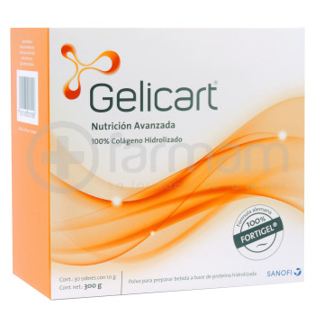 Gelicart Colageno Hidrolizado Polvo Para Bebida Sobres 10 gramos.30