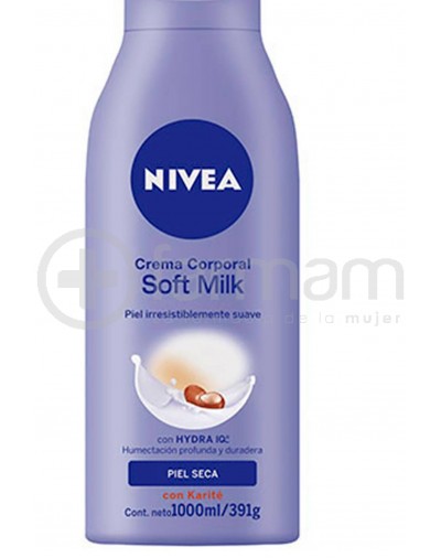 Nivea Body Soft Milk Piel Seca Cr.Corporal Con Hydra Iq Con Karite 1000ml
