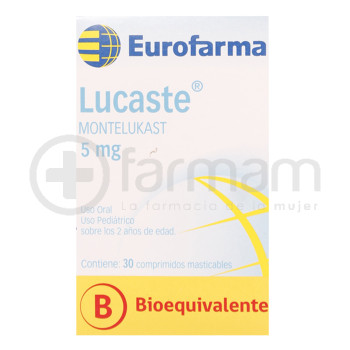 Lucaste Comprimidos Masticables 5mg.30 Lucaste Comprimidos Masticables 5mg.30