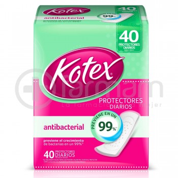 Kotex Protectores Diarios Normal Anti Bacterial X40