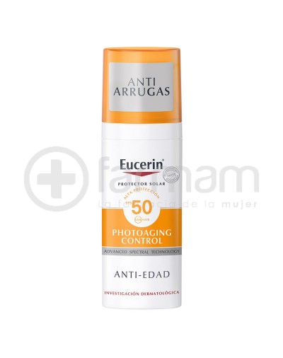 Eucerin Sun Fluid Protector Solar Anti-Edad Facial Fps50 Todo Tipo De Piel 50ml