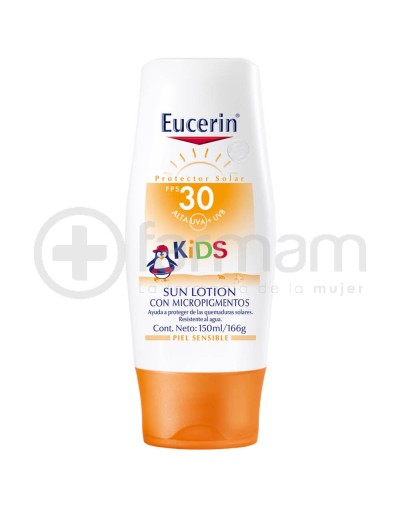 Eucerin Kids Prot.Solar Sun Lotion Con Micropigmentos Fps30 Piel Sensible 150ml