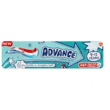 Aquafresh Pasta Dental Advance 9-12 Años Mint Boost 75ml