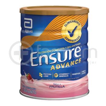 Ensure Advance Polvo Frutilla Con Nutrivigor 850gr