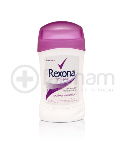Rexona Women Active Emotion Desodorante Stick Antitranspirante 24H 0% Alcohol50G