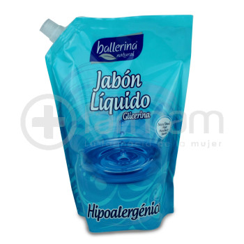 Ballerina Jabon Liquido Glicerina Hipoalergenico Doy Pack 900ml.