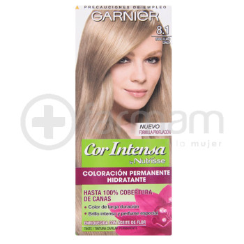 Garnier Cor Intensa 8.1 Rubio Claro Cenizo Permanente Hidratante