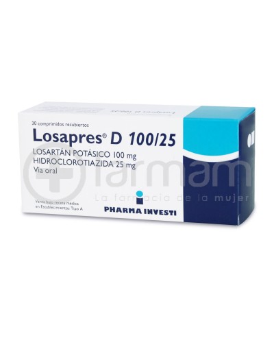 Losapres-D 100/25 Comprimidos Recubiertos 30 (Ex 28)