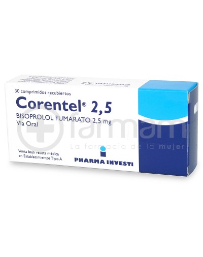 Corentel Comprimidos Recubiertos 2,5mg.30