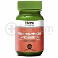 Nutrapharm Multivitaminico+Probioticos Comprimidos Masticables X60