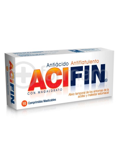 Acifin Comprimidos Masticables. 10