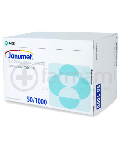 Janumet Comprimidos Recubiertos 50/1000 mg. 56