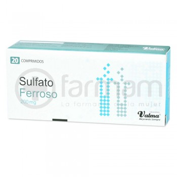 Sulfato Ferroso Comprimidos 200 mg 20