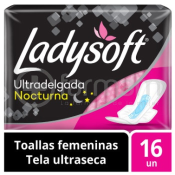 Ladysoft Toalla Femenina Ultradelgada Con Alas Nocturna Tela Ultraseca X16