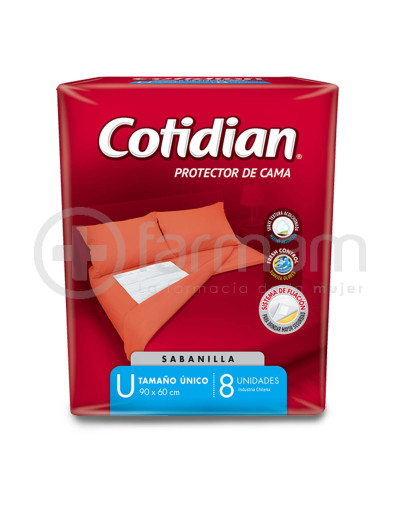 Cotidian Predoblado Sabanilla Pañales Para Adultos Unica Talla X 8 Cotidian Predoblado Sabanilla Pañales Para Adultos Unica Talla X 8