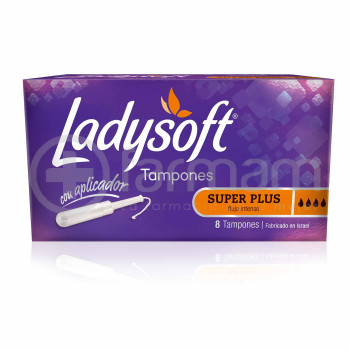 Ladysoft Tampones Super Plus Flujo Intenso Con Aplicador X8