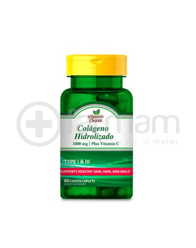 Vitamin Choice Colageno Hidrolizado Tipo I & Iii Comprimidos Recubiertos.60