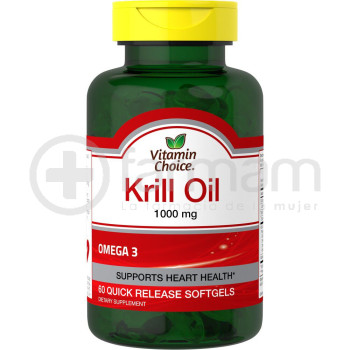Vitamin Choice Krill Oil Capsulas Blandas 1000mg.60