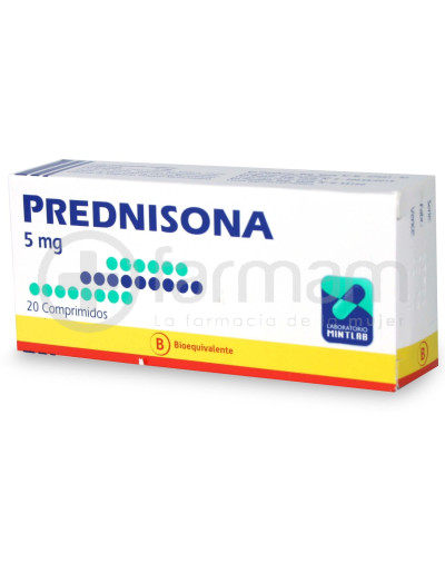 Prednisona Bioequivalente Comprimidos 5mg.20