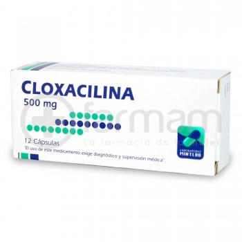 Cloxacilina Capsulas 500 mg 12*