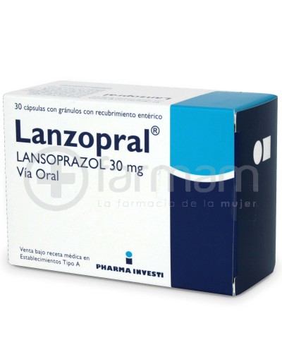 Lanzopral Capsulas 30 mg 30