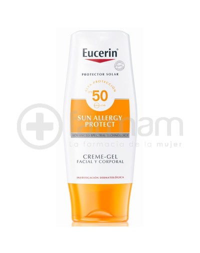 Eucerin Sun Creme-Gel Proteccion Contra Alergias Solares Fps50 S/Perfume 150ml