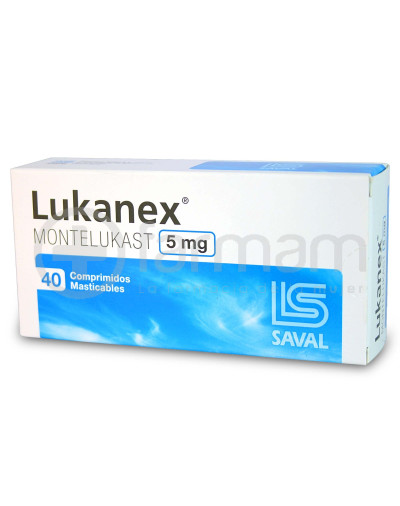 Lukanex Comprimidos Masticables 5 mg. 40