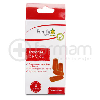Family Set Tapones Desechables Para Oidos 4 Pares