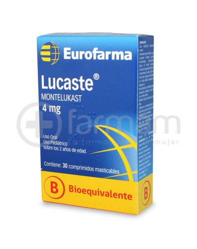 Lucaste Comprimidos Masticables 4mg.30