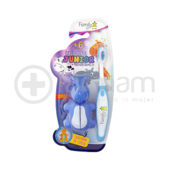 Family Set Cepillo Dental Junior +6Años + Sujetador Animalito