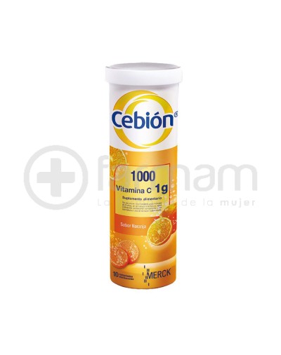 Vitamina C (Cebion) 1000 mg Comprimidos Efervescentes 10