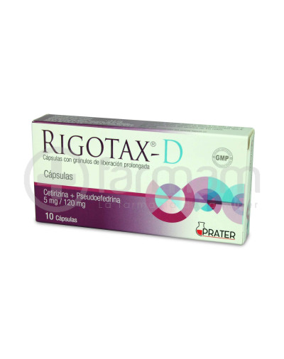 Rigotax-D Capsulas Liberacion Prolongada X10