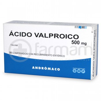 Acido Valproico 500 mg 30Comprimidos Con Recubierto Enterico