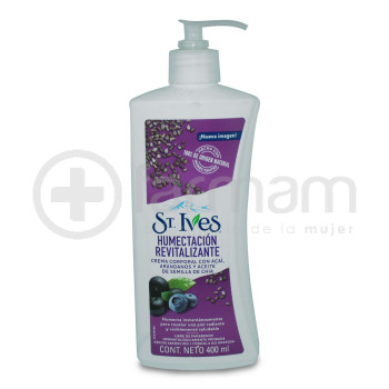 St.Ives Crema Corp.Humectacion Revitalizante C/Acai Arandanos Y Ace.Semi.400ml