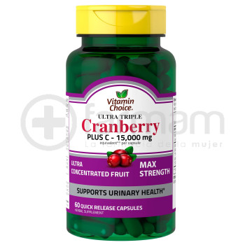 Vitamin Choice Ultra Triple Cranberry Plus C Capsulas De Libe.Rapida 15000mg.60