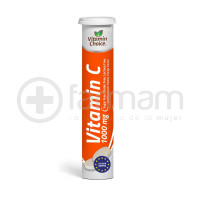Vitamin Choice Vitamin C Tabletas Efervecentes Sabor Naranja 1000mg.20