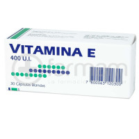 Vitamina E Capsulas 400 Unidades Internacionales 30 * Vitamina E Capsulas 400 Unidades Internacionales 30 *