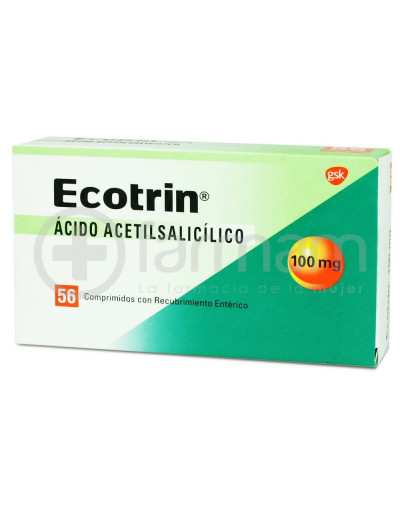 Ecotrin Comprimidos 100 mg 56 Ecotrin Comprimidos 100 mg 56