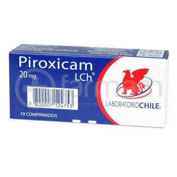 Piroxicam Comprimidos 20 Miligramos 10 * - Farmam.cl